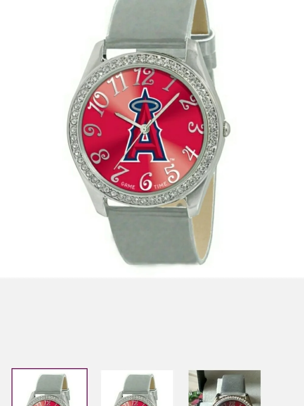 Angels Logo Silver & Red Fashion Watch - Team Logo Design